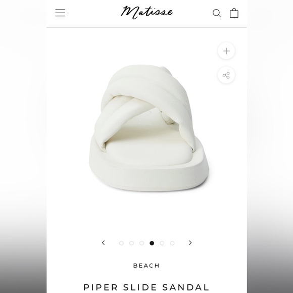 Beach by Matisse Piper Slide Sandal - White, Size 9 - Picture 4 of 5